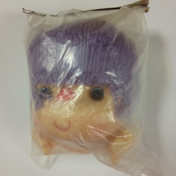 Vintage 5" Angie Doll Head & Hands Purple Hair Doll Making - Picture 3 of 4